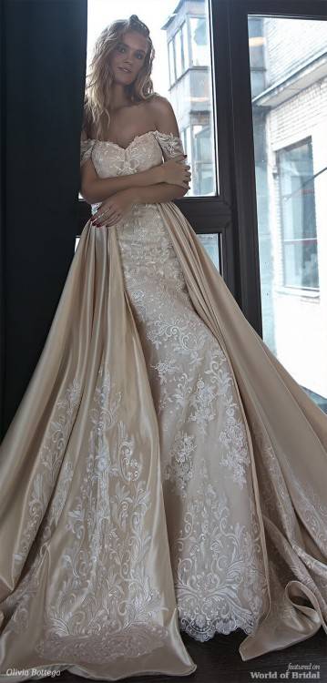 Olivia Bottega 2019 Mermaid Wedding Dresses With Detachable Skirt Off  Shoulder Glitter Appliques Gold Bridal Gowns Country Wedding Dress Off The  Rack