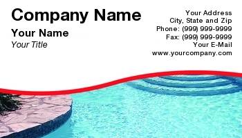 Swimming Pool Business Cards Templates Pools Modern Professional Card Design  Chandrayaancreative Regarding Sizing Gas Safe For Vistaprint Where Can Get
