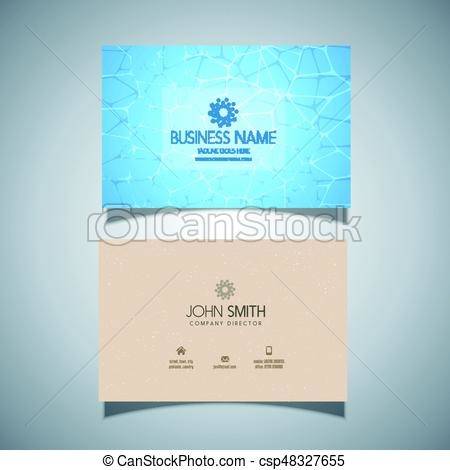 Swimming pool Symbol and business card design template