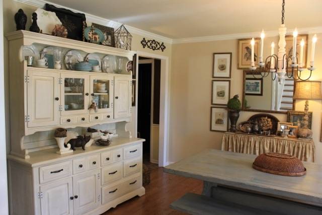 Kitchen: Outstanding Painted Dining Room Hutch Ideas Gallery Dining  With Regard To Dining Room Hutch