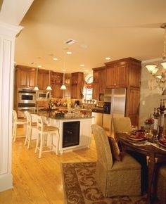 Open Kitchen Dining Room Floor Plan Living Small Design Decorating An