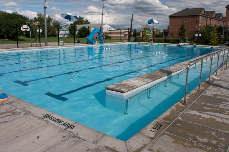 Pool Deck Stanford Swim Camp Getting Ready