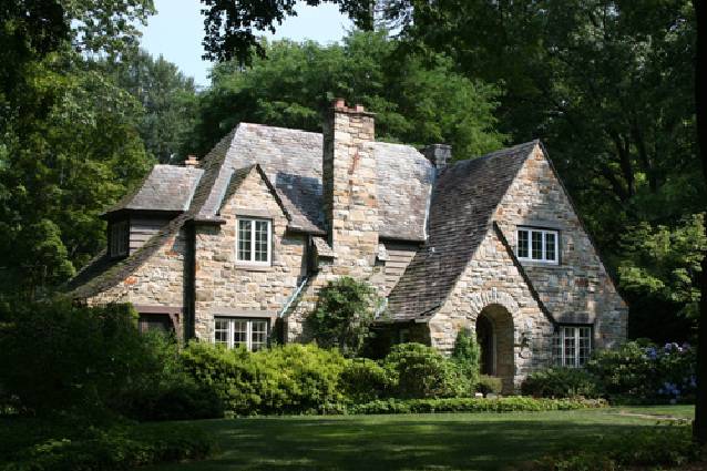 Luxurious interior design details in a Tudor Revival house renovation in  Houston