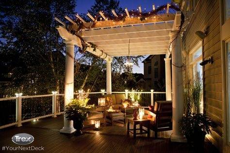 Trex Outdoor Lighting and Railing can really make your outdoor living space  POP and can be installed with the help of our DIY deck videos