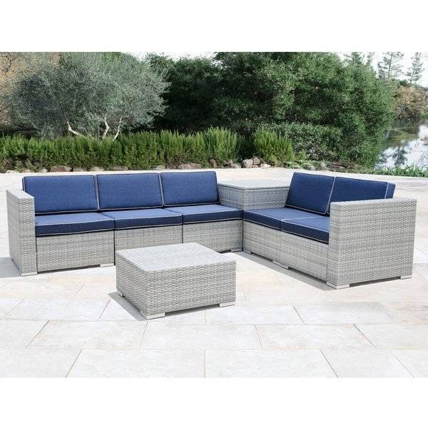 overstock wicker furniture 6 piece brown wicker patio furniture set  overstock outdoor sofas