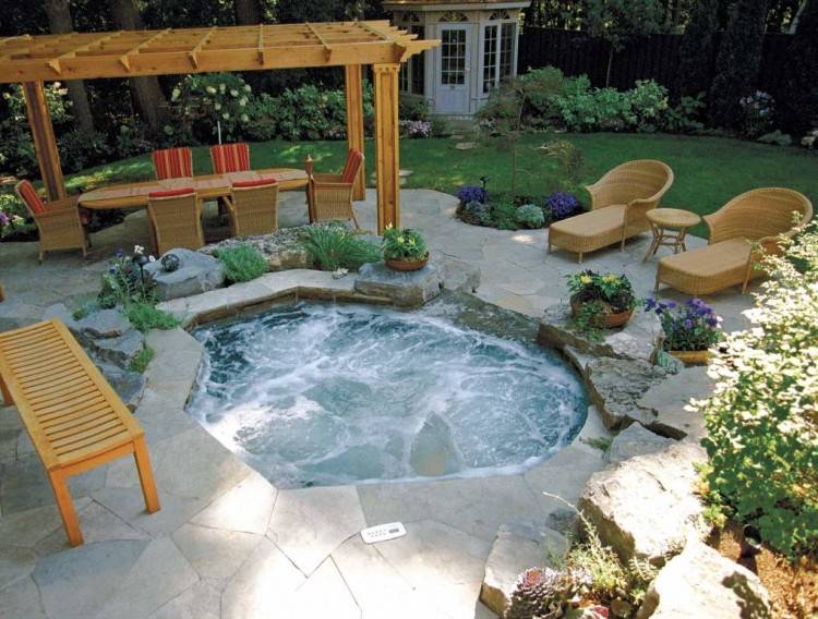 hot tub landscape ideas