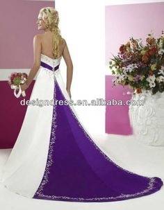 wedding dresses in purple and white photo 1