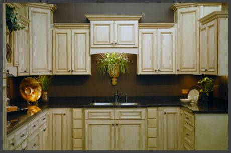 antique white glazed kitchen cabinets examples