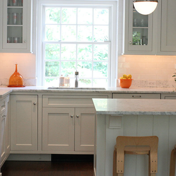 blue and brown kitchen decor