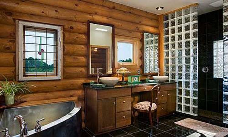 So whether you're building a new log cabin or updating the  baths