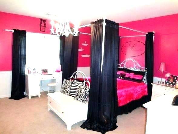 pink and black room decor