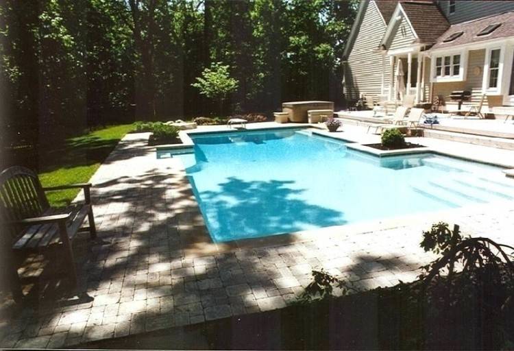 small pool designs small pool design ideas in the backyard with white  pavement and wooden pool