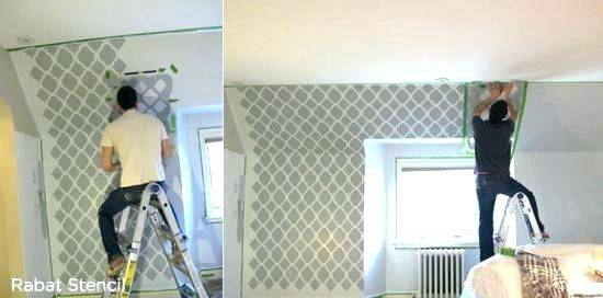 bedroom stencil ideas