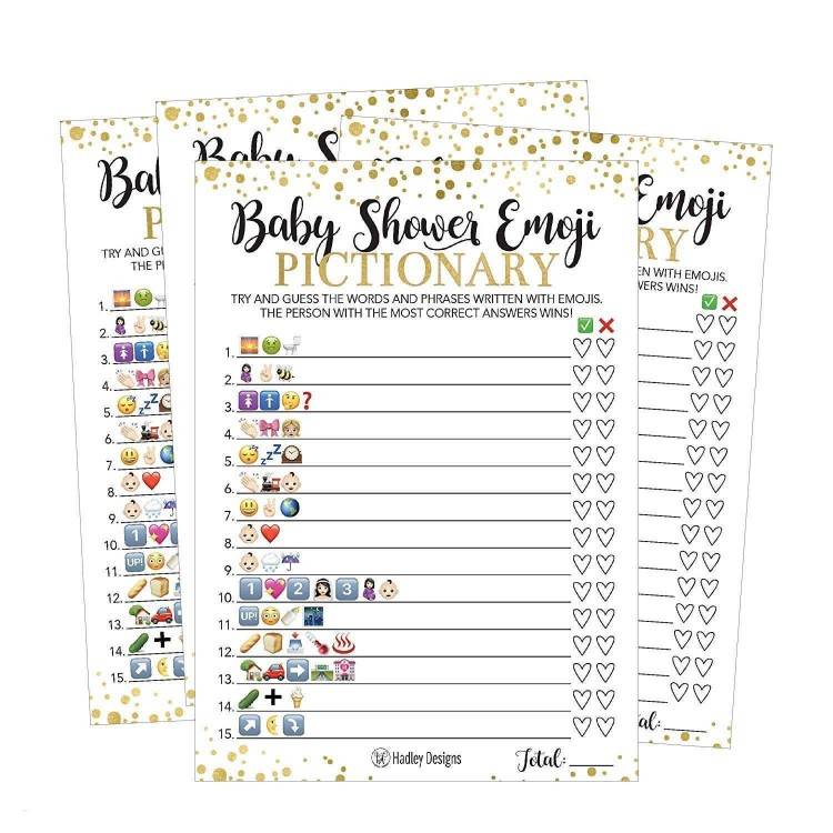 25 Gold What's In Your Purse Baby Shower Game, Funny Ideas Coed Couples Game  For Baby Party, Fun Sprinkle Themed Bundle Pack of Cards To Play at Boy or  Girl