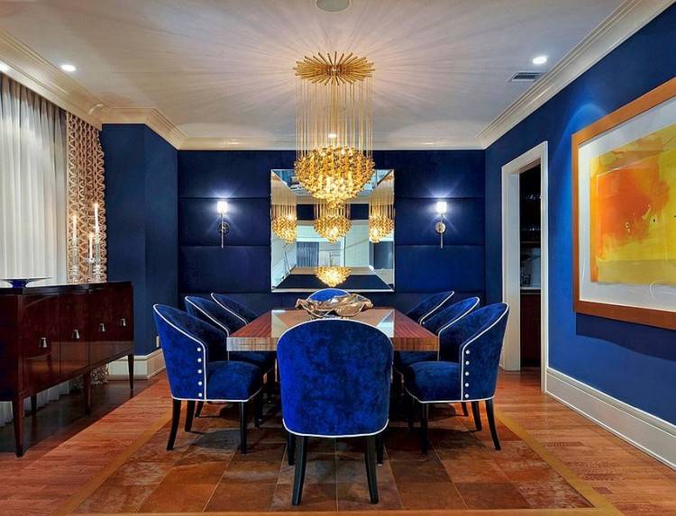Love blue dining rooms