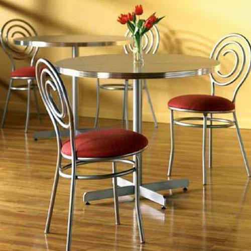 Full Size of Dining Room Wrought Iron Dinette Chairs Simple Metal Chair  Wood Dining Table With