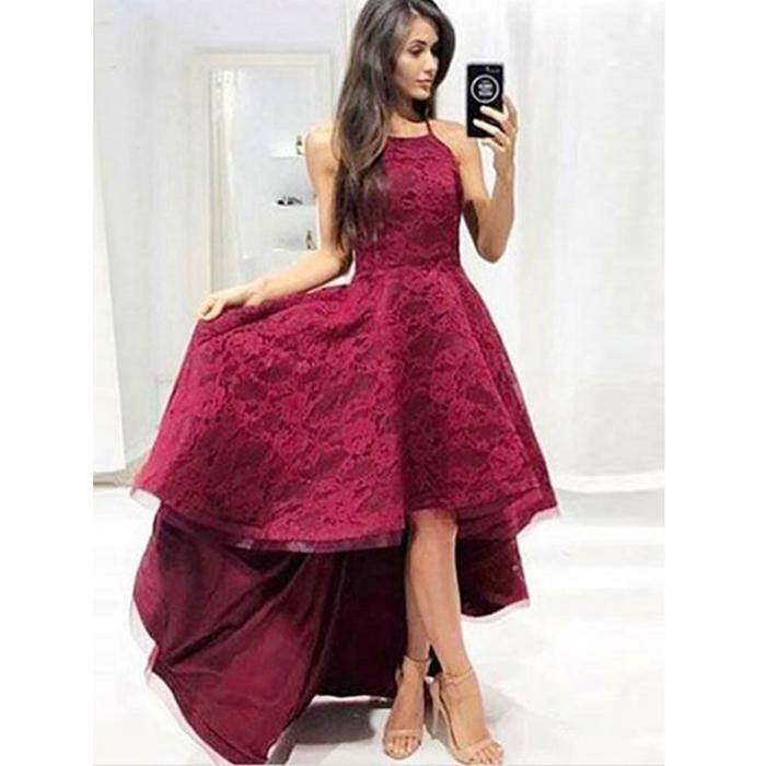 Burgundy Bridesmaid Dresses 2016 Maroon Long Lace Maid of Honor Dress For  Weddings Floor Length Crystal