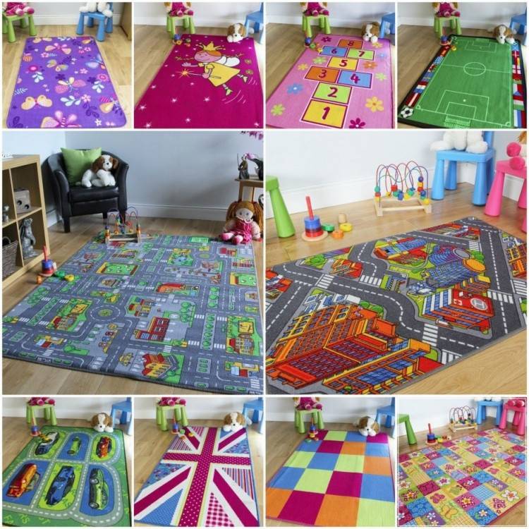 MAXYOYO Memory Foam Rug, Striped Design Velvet Rug for Living Room/Bedroom, Thick  Rug Flannel Rug Solid Carpet Floor Mat Boys Girls Play Mat/Game