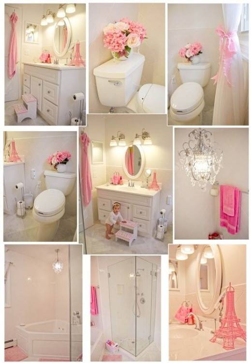 pink and gray bathrooms