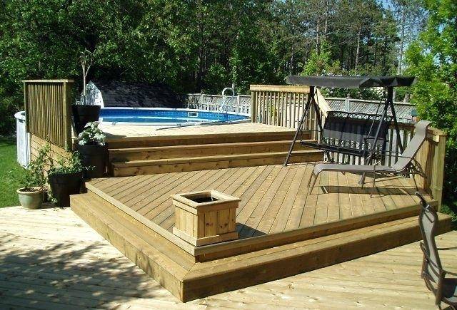 above ground pool with deck packages oval above ground pools with patio  wooden deck kits and