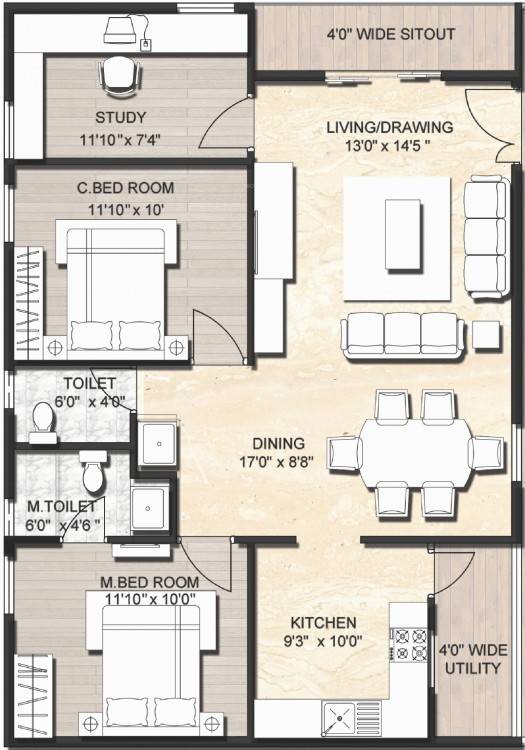1800 sq ft house