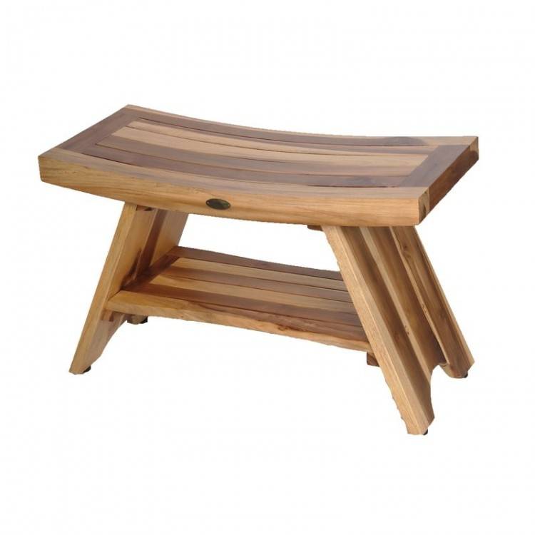 com : ALATEAK Teak Indoor Outdoor Patio Garden Yard Bath Shower Spa  Waterproof Stool Bench : Garden & Outdoor