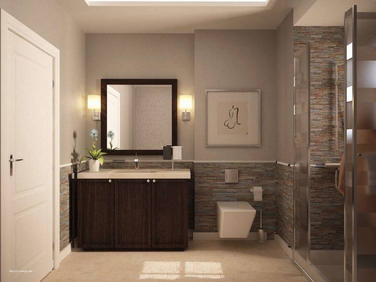 Similar hues can made your small bathroom look larger