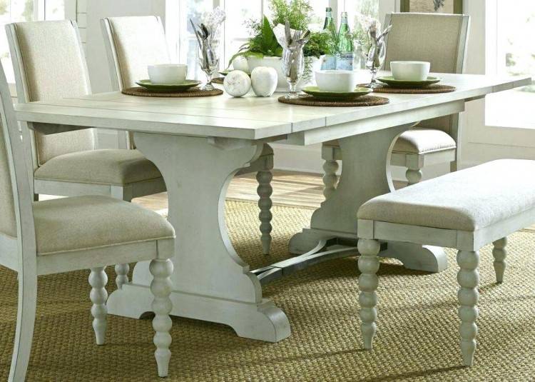 Elegant Image Of Dining Room Design With Round White Dining Table :  Extraordinary Small White Dining