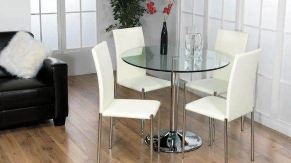 Small kitchen table and leather chair set in Yorkshire barn from Top  Furniture