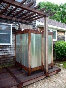 outdoor shower privacy panels louvered panel cabana and explore showers